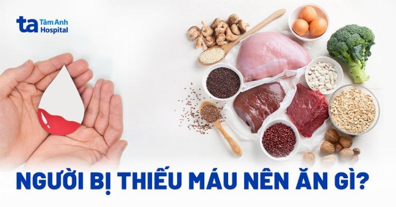 Hình ảnh các loại thực phẩm tự nhiên làm thức ăn bổ máu cho chó: gan, thịt đỏ, trứng, rau xanh